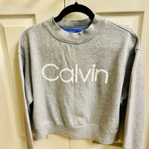 Calvin Klein Performance Midriff Sweatshirt with Logo